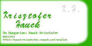 krisztofer hauck business card